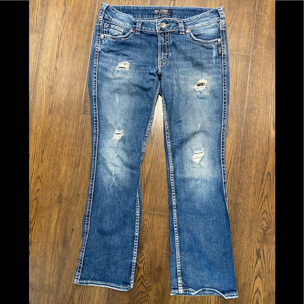 Women’s silver jeans